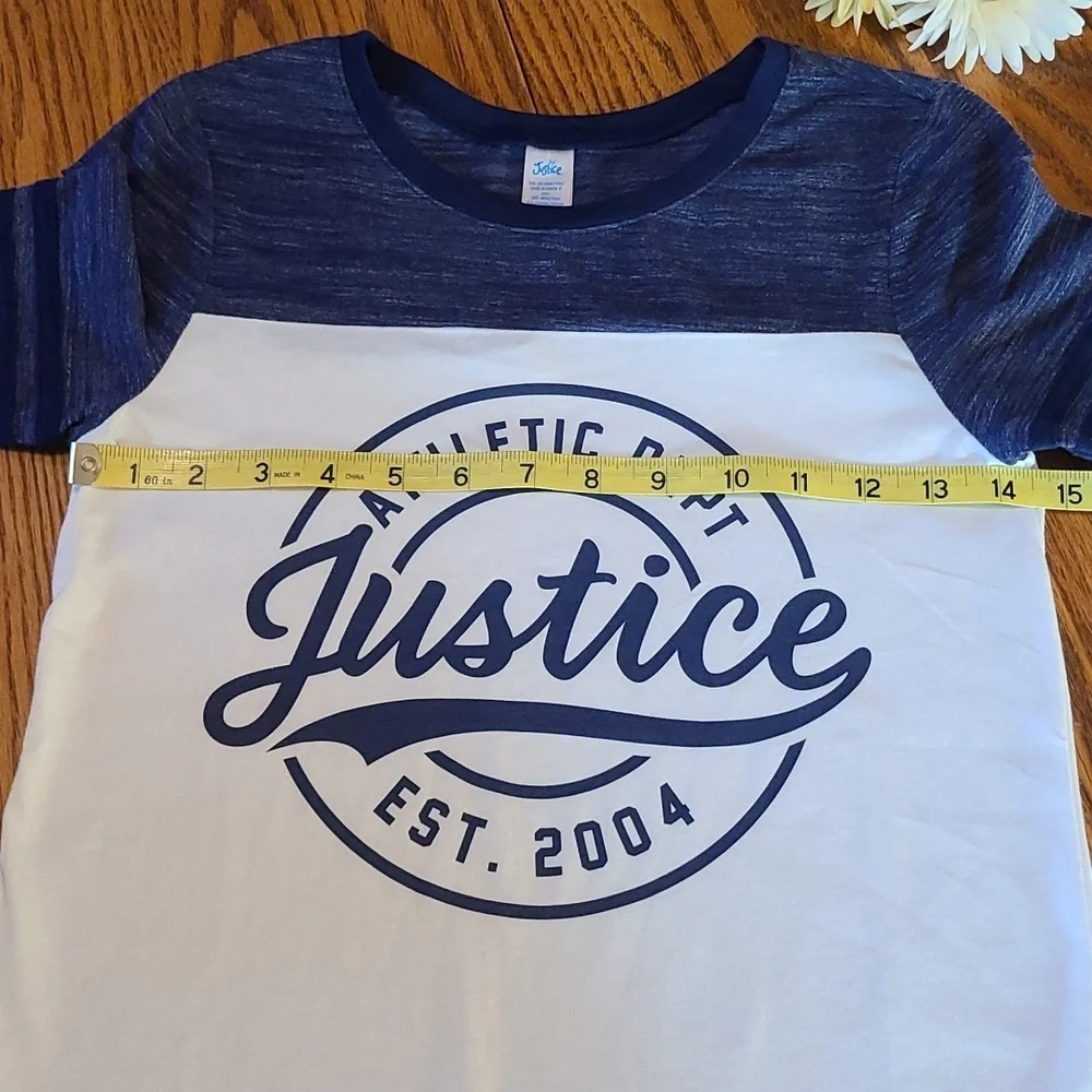 Justice NWOT White/ Blue Top - Girl's 10